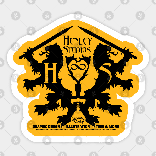 Henley Studios "official tee"  V2 Sticker by Illustratorator